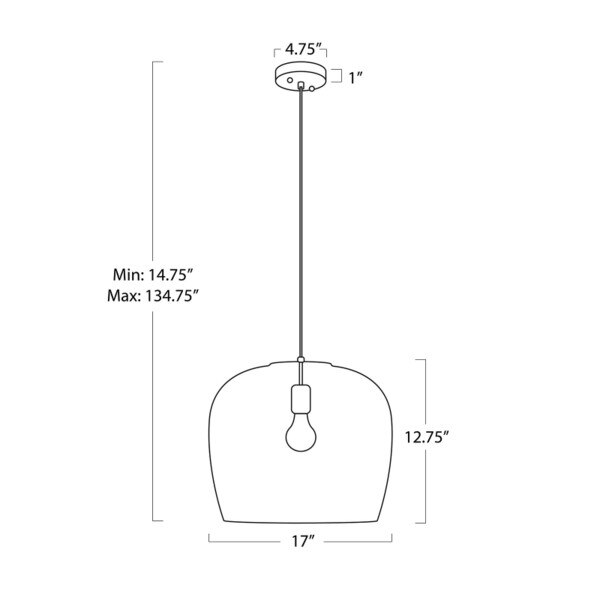 Selene Pendant Small Line Drawing